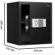 Сейф DELI "ET524" электронный замок + ключ, черный, 400х350х330 мм, 11 кг