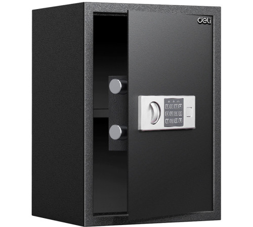 Сейф DELI "ET525" электронный замок + ключ, черный, 500х350х310 мм, 14 кг Сейф DELI "ET525" электронный замок + ключ, черный, 500х350х310 мм, 14 кг