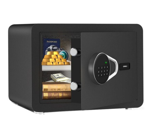 Сейф DELI "ET540" электронный замок + ключ, 250х350х250 мм, 9,5 кг, черный Сейф DELI "ET540" электронный замок + ключ, 250х350х250 мм, 9,5 кг, черный