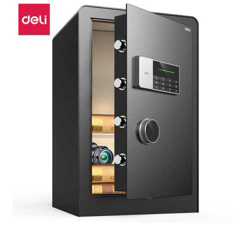 Сейф DELI "ET552" электронный замок + ключ, черный, 600х380х360 мм, 28 кг Сейф DELI "ET552" электронный замок + ключ, черный, 600х380х360 мм, 28 кг
