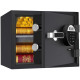 Сейф DELI "ET580" электронный замок, 300х380х300 мм, 20,8 кг, черный
