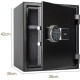 Сейф DELI "ET587" электронный замок, 420х380х300 мм, 22,9 кг, черный