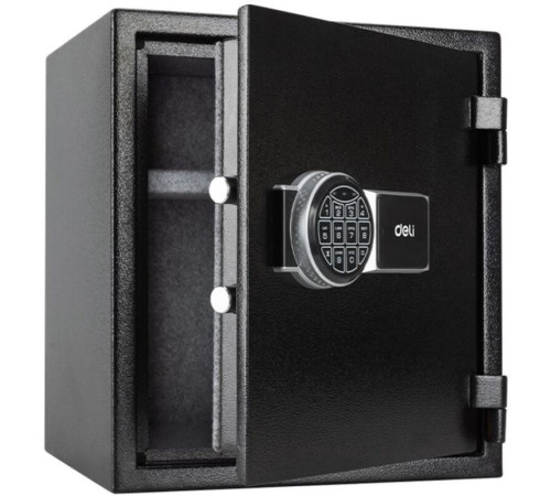 Сейф DELI "ET587" электронный замок, 420х380х300 мм, 22,9 кг, черный Сейф DELI "ET587" электронный замок, 420х380х300 мм, 22,9 кг, черный