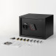 Сейф KUVERT "25ELB" электронный замок + ключ, 350х250х250 мм, 5.5 кг, черный