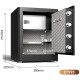 Сейф мебельный DELI "T595" биометрический + электронный замок+ключ, 450х380х320 мм, 19,3 кг, черный