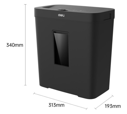 Шредер Deli, 4 уровень секретности (4х25мм), 8 листов, 12 литров Шредер Deli, 4 уровень секретности (4х25мм), 8 листов, 12 литров