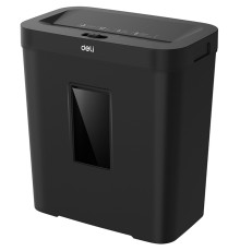 Шредер Deli, 4 уровень секретности (4х25мм), 8 листов, 12 литров