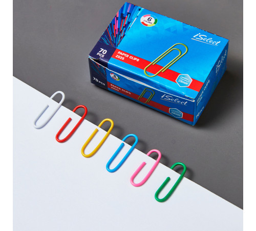 Скрепки DELI "i Select" 28 мм, цветные, 100 шт/упак