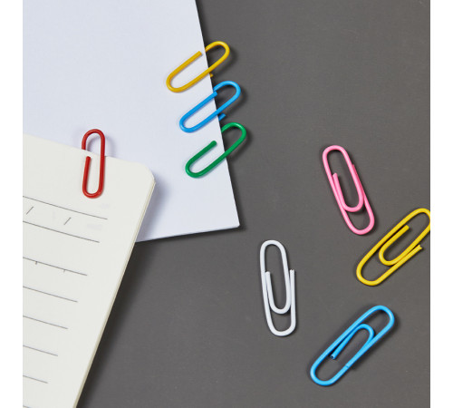 Скрепки DELI "i Select" 28 мм, цветные, 100 шт/упак