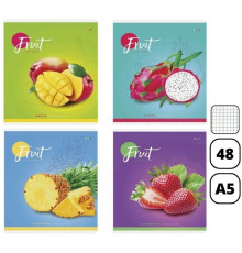 Тетрадь общая ArtSpace "Colorful fruits", А5, 48 листов в клетку, на скрепке