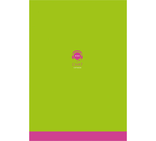 Тетрадь общая BG "Monocolor. Chat", неоновые краски, А4, 80 листов в клетку, на скрепке