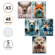 Тетрадь общая BG "Wild", А5, 48 листов в клетку, на скрепке