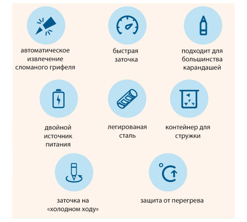 Точилка DELI "VA5" электрическая, с контейнером, черная Точилка DELI "VA5" электрическая, с контейнером, черная