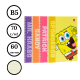 Записная книжка DELI "SpongeBob" на спирали, B5, 60 листов в линейку, ассорти